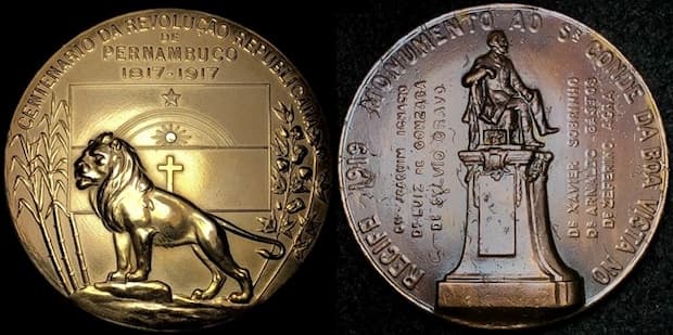 מכירה פומבית של פלביה קרדוסו סוארס: מכירה פומבית מיוחדת של מדליות פרנמבוקו, בהשתתפות. גילוי.