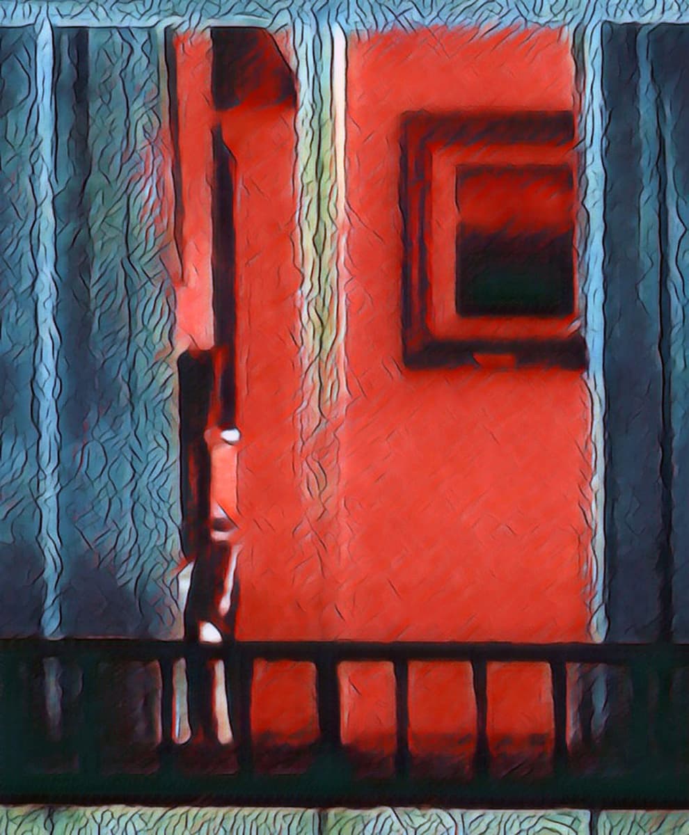 Marilou Winograd janela interior vermelho. Foto: Divulgação.
