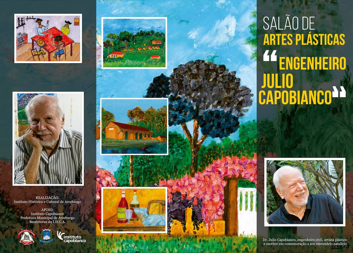 Salon der bildenden Kunst des Arceburgo, Minas Gerais, Flyer. Bekanntgabe.