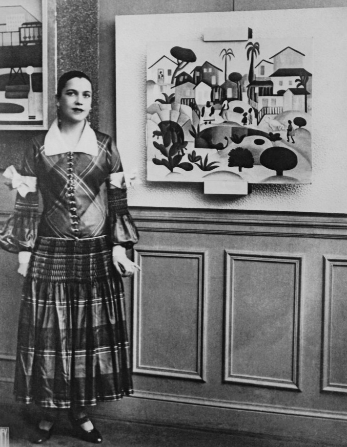 Tarsila em exposição na Paris de 1926. Foto: Arquivo.