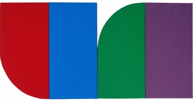 Paiva Brésil, rouge, bleu, vert et violet - 40x81cm - 2021. Photos: Divulgation.