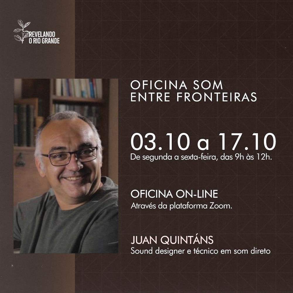 Oficina Som Entre Fronteiras is open for registration, Flyer. Disclosure.
