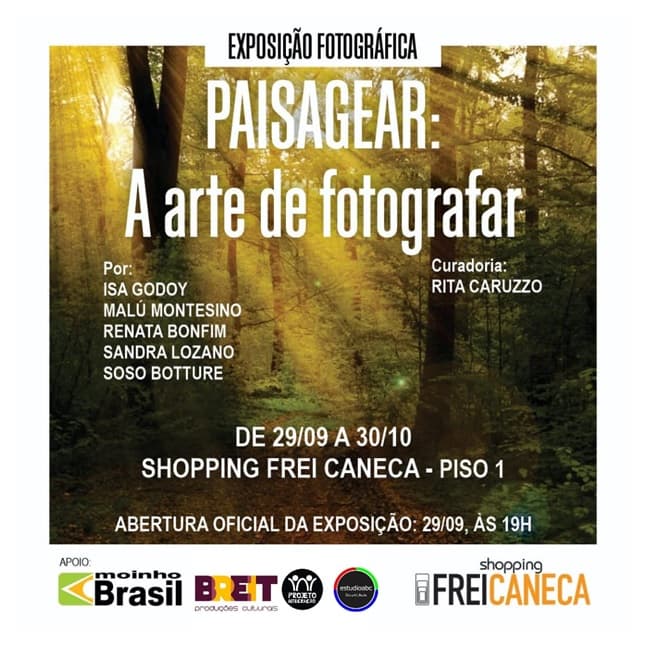 Exposição fotográfica: "Paisagear: A arte de fotografar", banner. Divulgação.