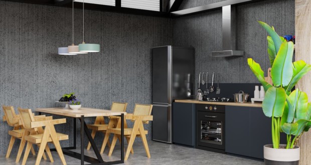 Industrieller Stil in der Küche: wie man das Konzept in der Dekoration anwendet. Fotos: Vanitjan-Bild ohne Freepik.