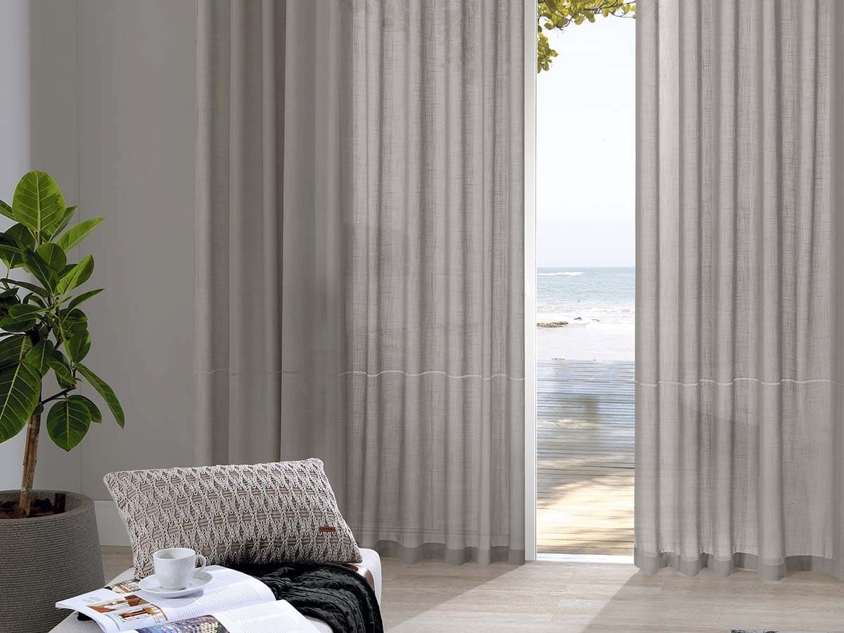 Innovate Duplex Monaco Barrada - Aluminum Color. Photo: Bella Window Curtains.