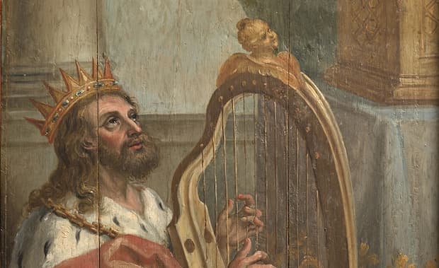 Jose Joaquim da Rocha - David playing the harp, featured. Photo: Vicente de Mello.